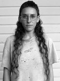 Black and white photograph portrait of Katherine Hubbard
