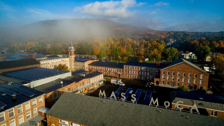 Aerial view of the Mass MoCA campus