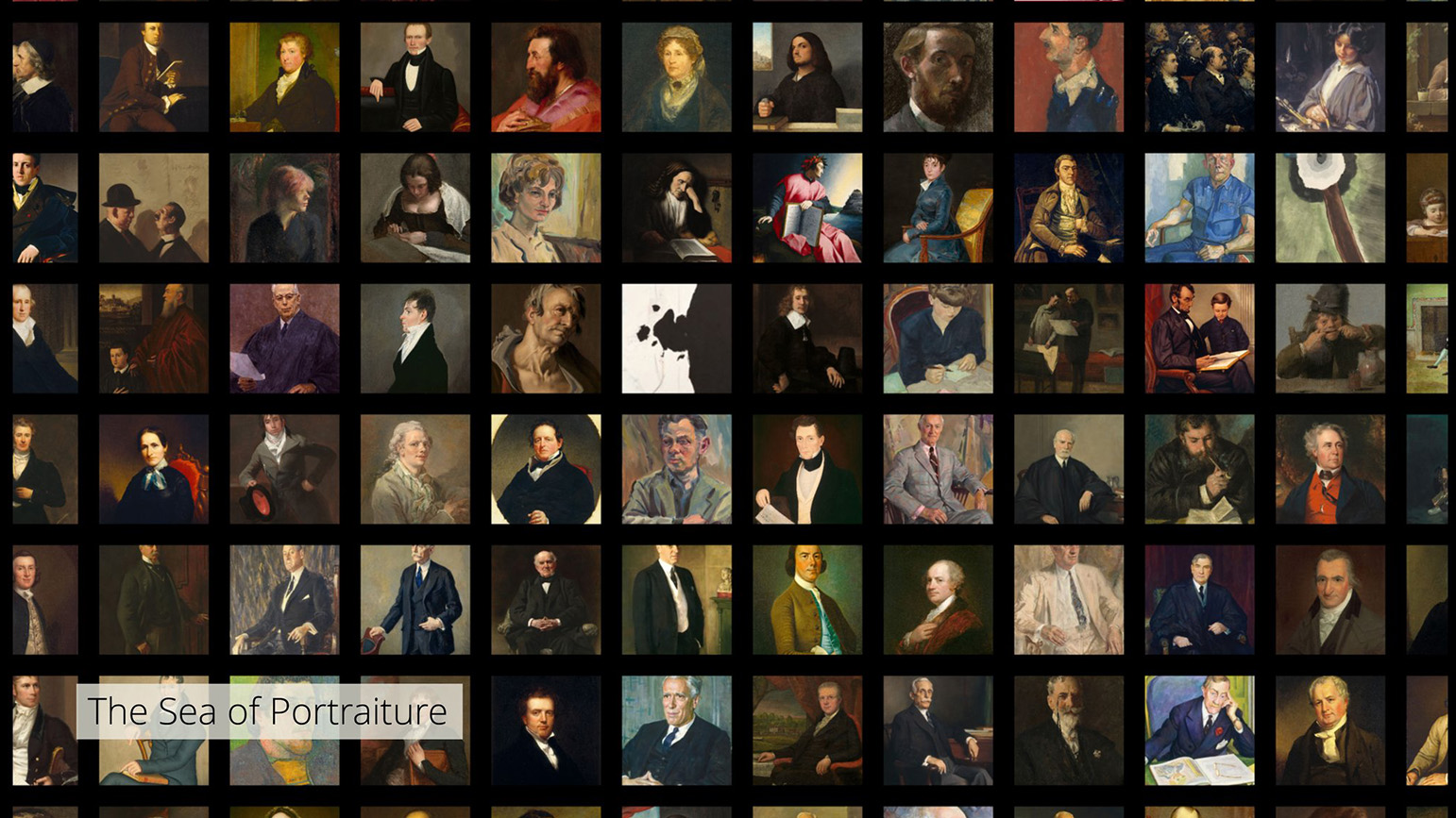 Grid of portraits in the National Gallery of Art collection