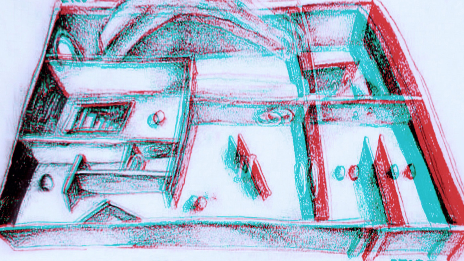 Drawing of a rat maze